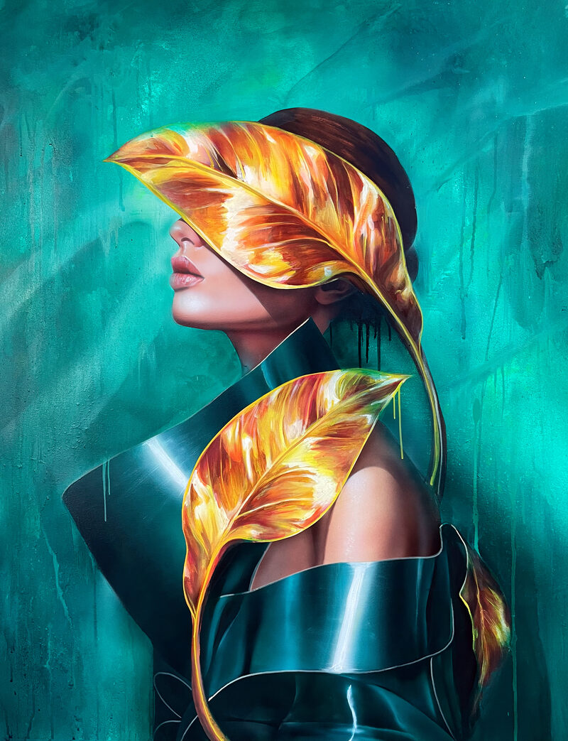 Skio — Éclypse végétale, 116 × 89 cm